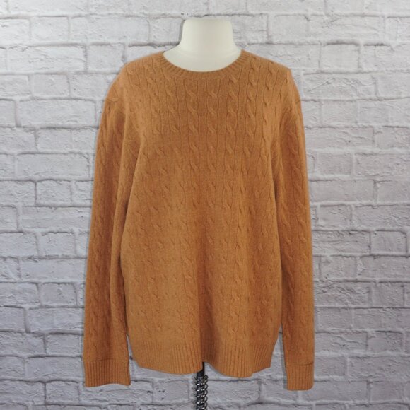 Vintage Y2K Banana Republic Wool Angora Cashmere Cable Knit Sweater - Picture 1 of 7